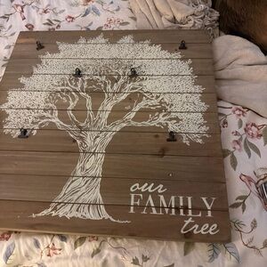 Charming Family Tree Wall Art with White Tree Design